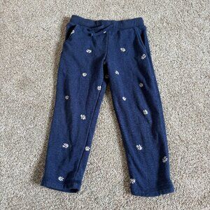 Gap Navy Blue floral sweatpants joggers Toddler Girls Size 4T